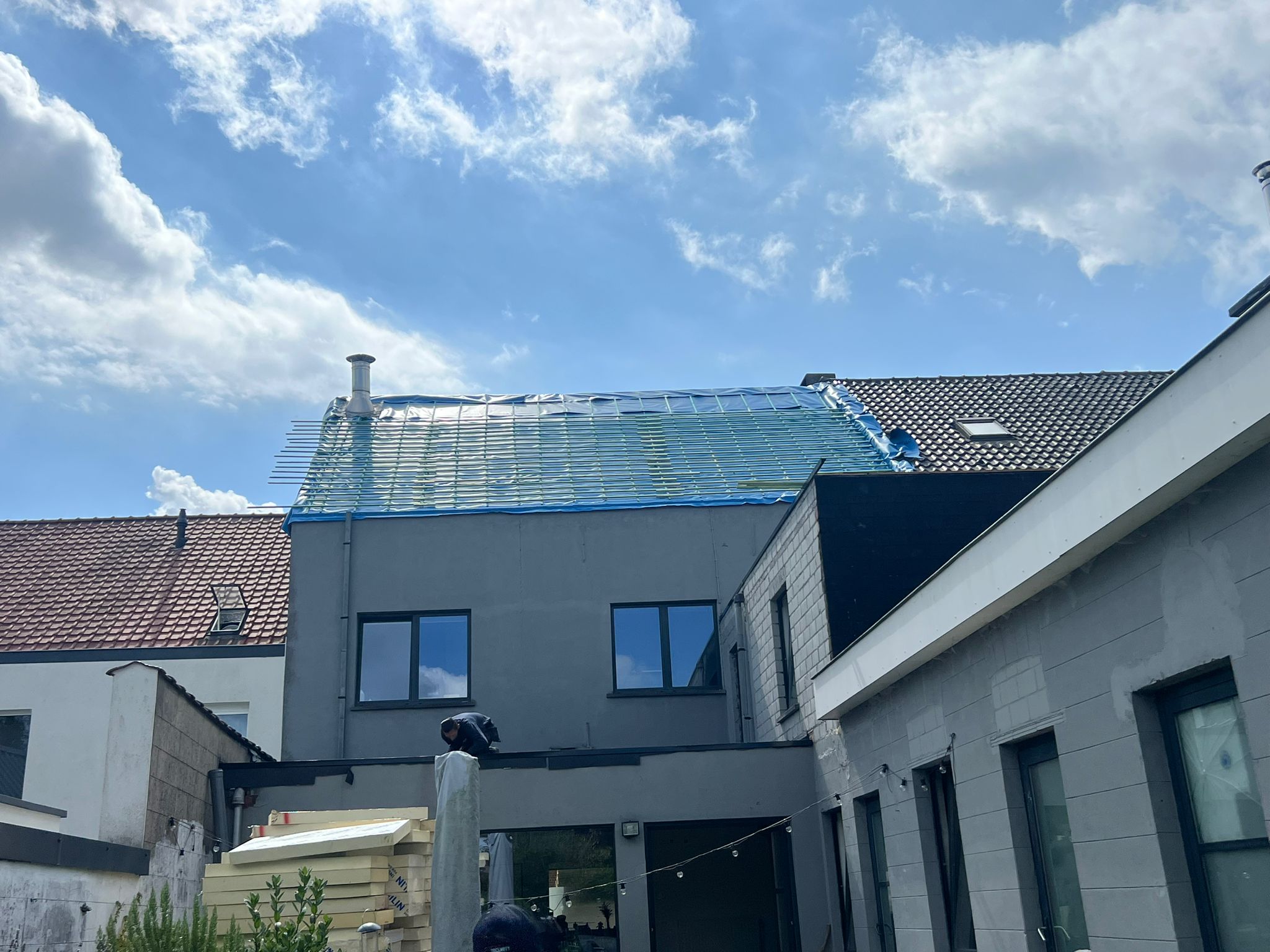 Hellende daken werken